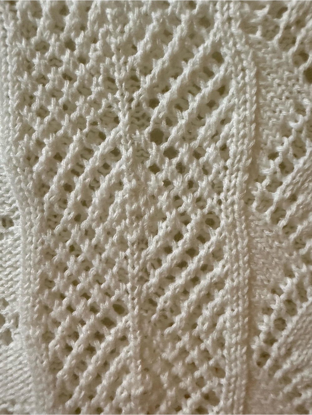 Sundance Meadow Mornings Sweater M Ivory Cotton Linen Pointelle Crochet NWOT - Picture 3 of 7